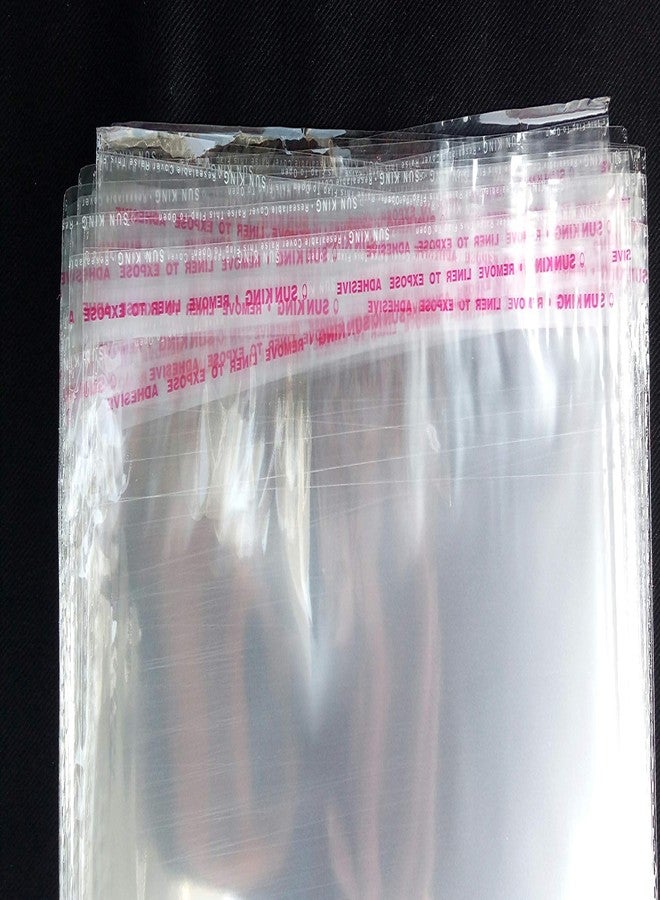 WONIRY Plastic Polythene Packing Clear Bags Transparent Pouches For Garments Clothes Saree Shirt Etc Self Adhesive Bopp Bags Pack of 100, (13"×18" Inch) - Image 5